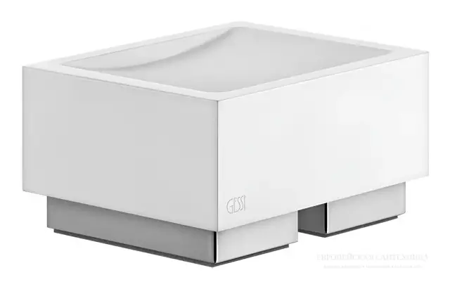 Мыльница Gessi, настольная, 105х85хH55 мм, цвет белый /Chrome