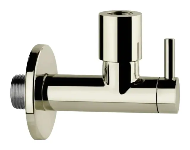 Кран-фильтр под раковину Gessi Technical Accessories, с подводом воды, L-96 мм, запорный, цвет Nickel PVD