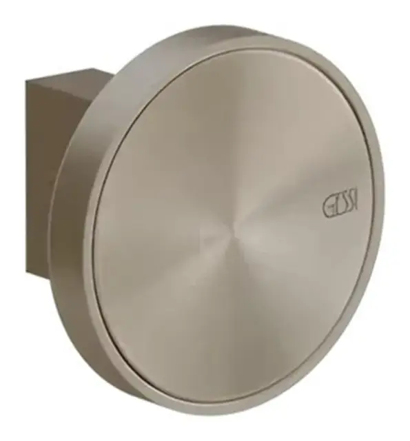 Крючок Gessi Origini, настенный, ø67х50 мм, с отделочной вставкой, цвет Finox Brushed Nickel