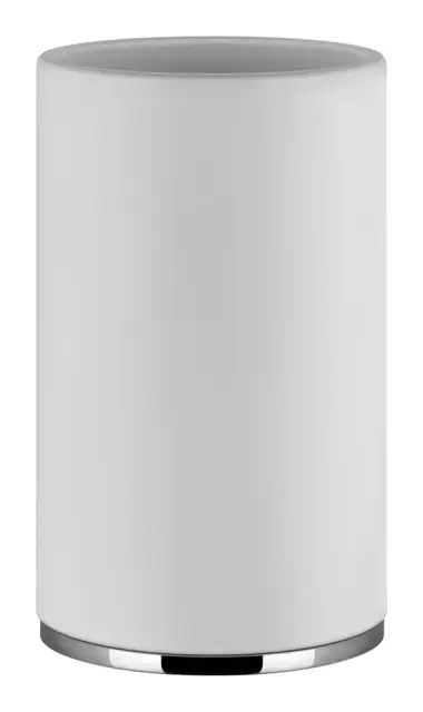 Стакан Gessi Inciso, настольный, ⌀75х127 мм, цвет White/Chrome
