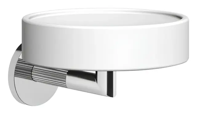 Мыльница Gessi Ingranaggio Accessories, ø115 мм, настенная, цвет White/Chrome