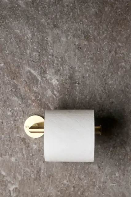 Бумагодержатель Gessi Anello, настенный, без крышки, цвет Brass PVD