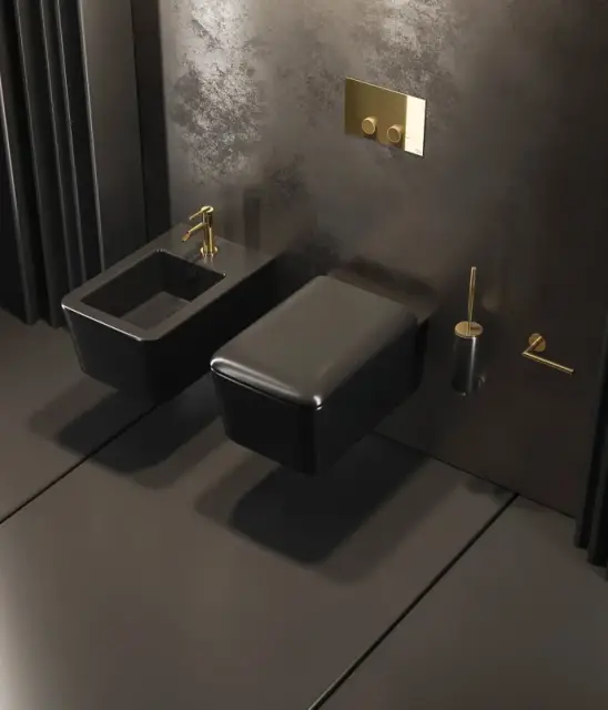 Бумагодержатель Gessi Ingranaggio, настенный, цвет Black Metal PVD