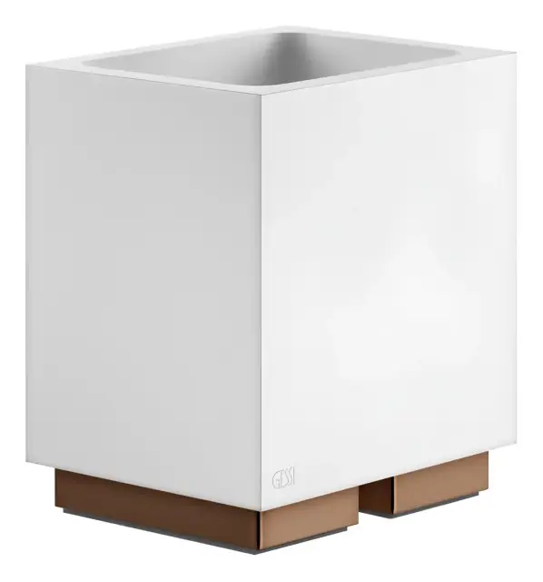 Стакан Gessi, настольный, белый композитный материал, цвет Copper PVD