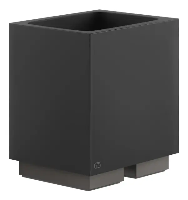 Стакан Gessi, настольный, чёрный композитный материал, цвет Black Metal Brushed PVD