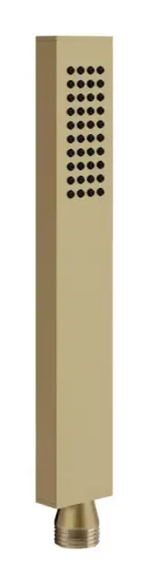 Ручная лейка Gessi Rettangolo, с защитой от известкового налёта, цвет Warm Bronze Brushed PVD
