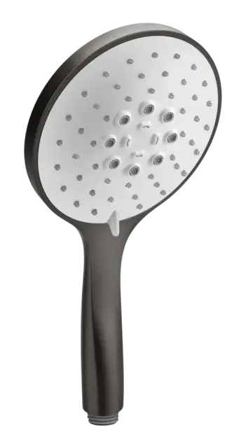 Ручная лейка Gessi Technical Аccessories, Ø130 мм, 3-позиционная, с белым диском, цвет Black Metal Brushed PVD