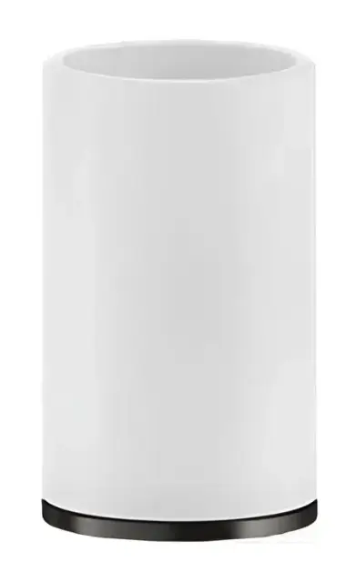 Cтакан Gessi Inciso,⌀75х127 мм, настольный, цвет White/Matte Black