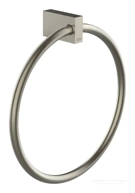Полотенцедержатель Gessi Rettangolo, кольцевой, настенный, Ø220 мм, цвет Finox Brushed Nickel