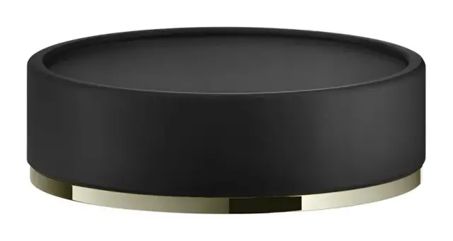 Мыльница Gessi Inciso ⌀115 мм, настольная, цвет Black/Nickel PVD