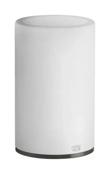 Стакан Gessi 316, настольный, ⌀75х126 мм, цвет White/Black Metal Brushed PVD