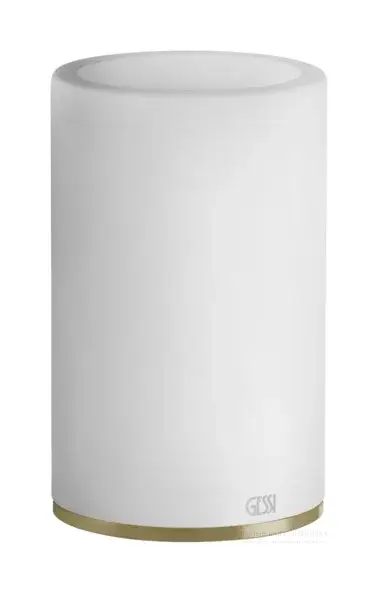 Стакан Gessi 316, настольный, белый композитный материал, цвет Brass Brushed PVD