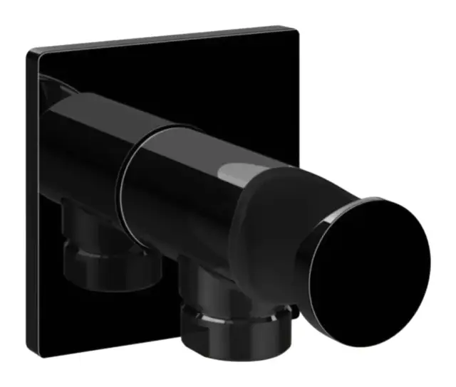 Шланговое подсоединение Gessi Inverso Bath&Shower, со встроенным держателем лейки, Н-60 мм, цвет Black Metal PVD