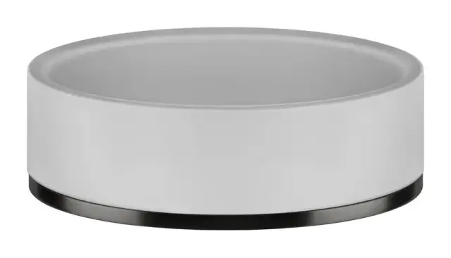 Мыльница Gessi Inciso, настольная, цвет White/Black Metal Brushed PVD