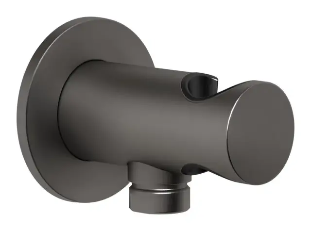 Шланговое подсоединение Gessi Anello, с держателем лейки, цвет Black Metal Brushed PVD