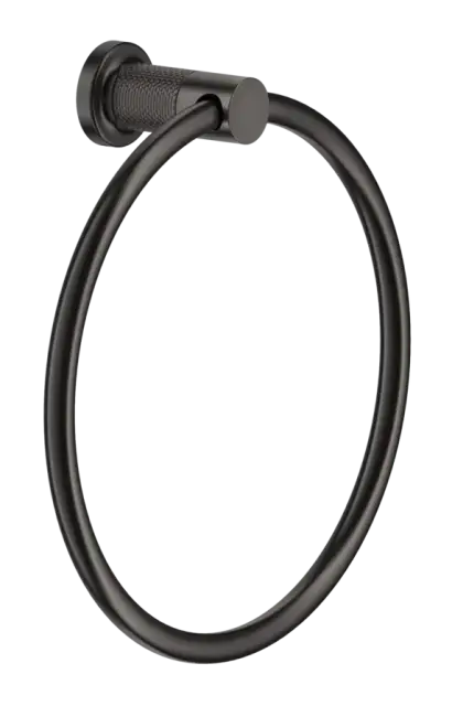 Полотенцедержатель Gessi Inciso, кольцевой, настенный, Ø222х69 мм, цвет Black Metal Brushed PVD