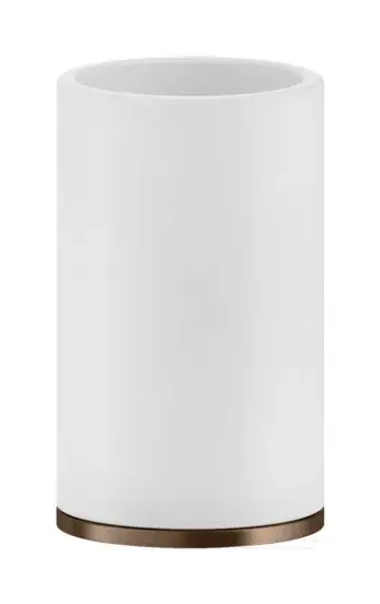 Cтакан Gessi Inciso Ø75хh127 мм, настольный, цвет White/Copper Brushed PVD