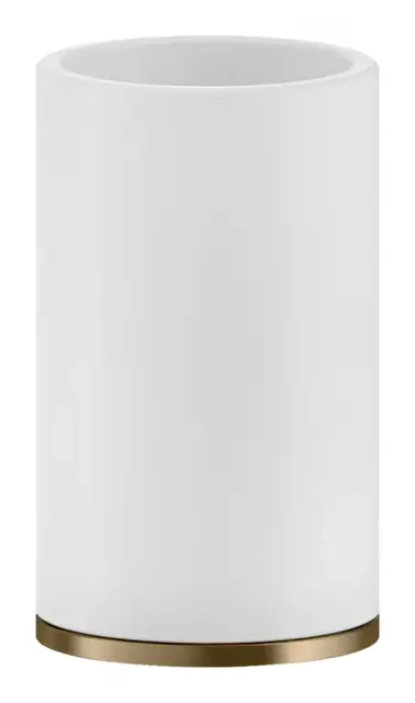 Cтакан Gessi Inciso, настольный, ⌀75х127 мм, цвет White/Bronze Brushed