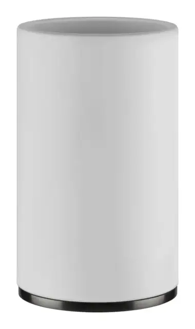 Стакан Gessi Inciso, настольный, ⌀75х127 мм, цвет White/Black Metal Brushed PVD