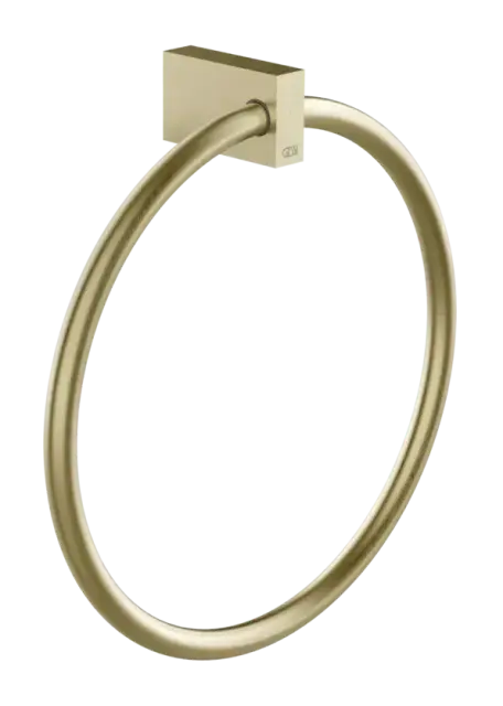 Полотенцедержатель Gessi Rettangolo, кольцевой, настенный, Ø220 мм, цвет Brushed Brass PVD