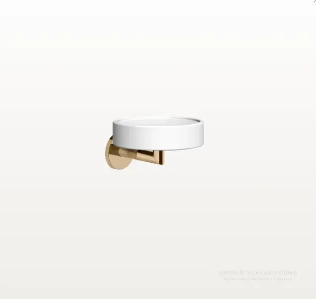 Мыльница Gessi Anello настенная, цвет White/Warm Bronze PVD
