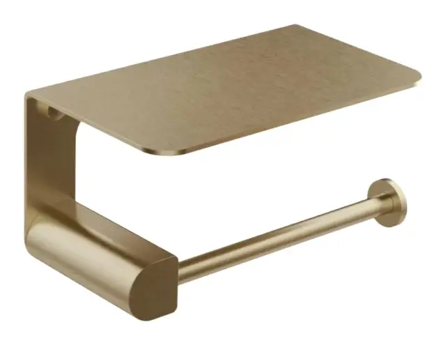 Бумагодержатель Gessi Rilievo, настенный, с крышкой, ширина 161 мм, цвет Warm Bronze Brushed PVD