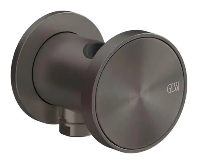 Шланговое подсоединение Gessi Origini, с встроенным держателем для лейки, цвет Black Metal Brushed PVD
