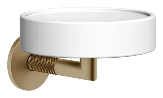 Мыльница Gessi Anello, настенная, цвет White/Warm Bronze Brushed PVD