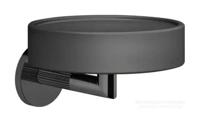 Мыльница Gessi Ingranaggio, настенная, цвет Black Metal Brushe PVD
