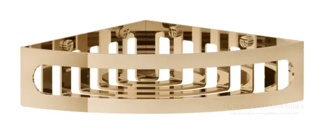Полка угловая Gessi Rilievo, настенная, цвет Warm Bronze PVD
