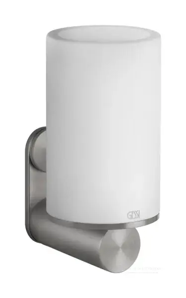 Стакан Gessi316, настенный, Ø75х154 мм, цвет White/Steel Brushed