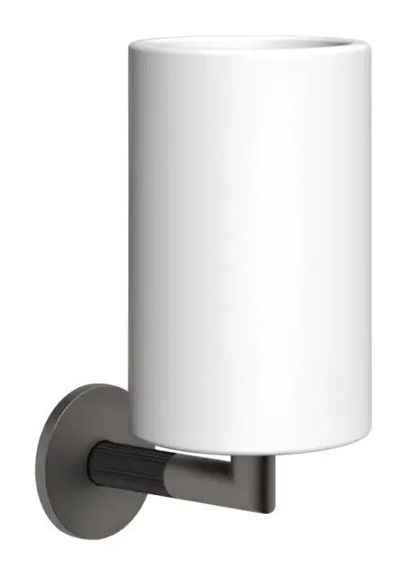 Cтакан Gessi Ingranaggio, настенный, цвет White/Black Metal Brushed PVD