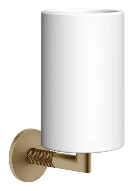 Стакан Gessi Anello, настенный, цвет White/Warm Bronze Brushed PVD