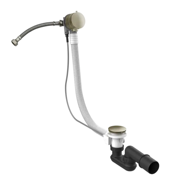 Слив-перелив для ванны Gessi Technical Accessories, h600 мм, с системой наполнения ванны через перелив, цвет Finox Brushed Nickel