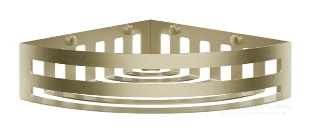 Полка угловая Gessi Rilievo, настенная, цвет Brass Brushed PVD