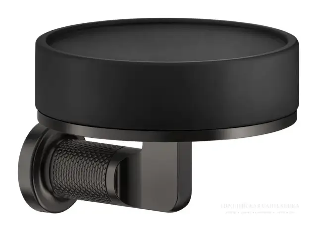 Мыльница Gessi Inciso, ø115 мм, настенная, цвет Black Metal Brushed PVD