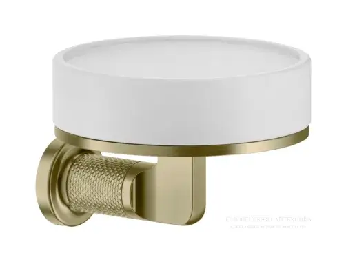Мыльница Gessi Inciso ø115хh84 мм, настенная, цвет Brass Brushed PVD