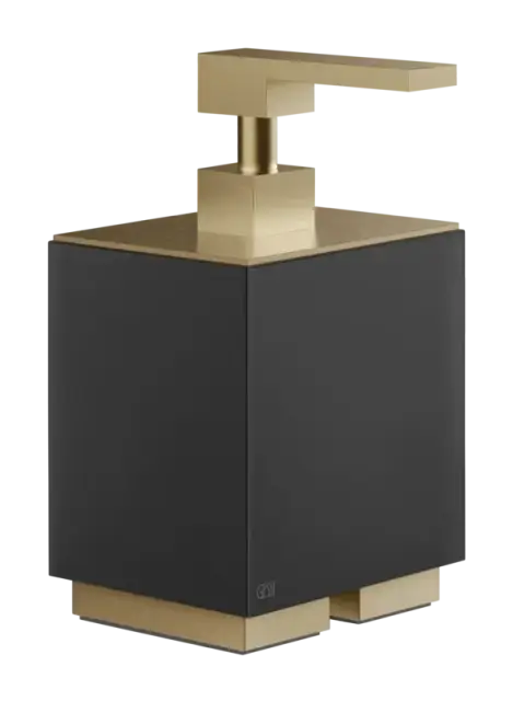 Дозатор для жидкого мыла Gessi Rettangolo, настольный, цвет Black/Warm Bronze Brushed PVD
