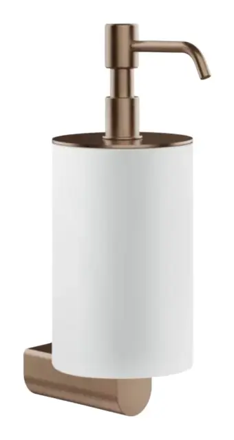 Дозатор для жидкого мыла Gessi Rilievo, настенный, колба из композитного материала, Н-222 мм, цвет Copper Brushed PVD