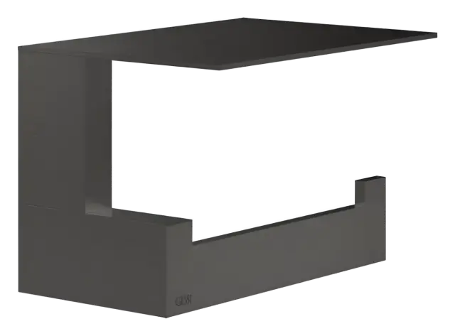 Бумагодержатель Gessi Rettangolo, настенный, с крышкой, цвет Black Metal Brushed PVD