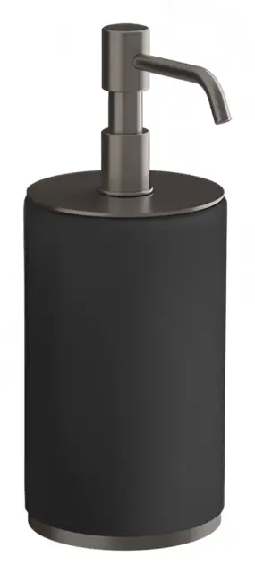 Дозатор для жидкого мыла Gessi Habito, настольный, ø75x97 мм, цвет Black Metal Brushed PVD