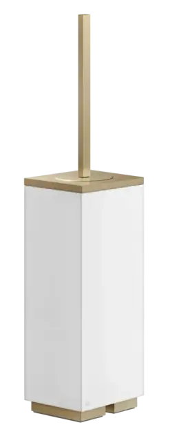 Ёршик Gessi Rettangolo, напольный, цвет White/Warm Bronze Brushed PVD