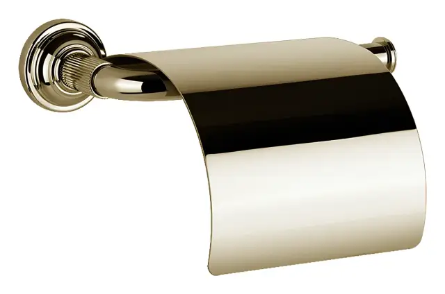 Бумагодержатель Gessi Venti20, с крышкой, цвет Brass PVD