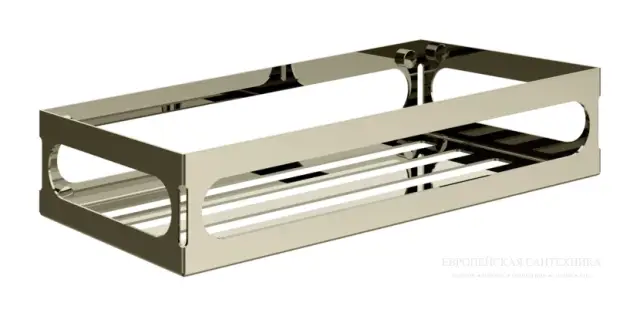 Полка Gessi Rilievo, настенная, металл, цвет Nickel PVD