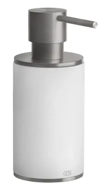Дозатор Gessi316, настольный, цвет White/Steel Brushed