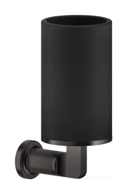 Cтакан Gessi Inciso ⌀75хh176 мм, настенный, цвет Black Metal Brushed PVD