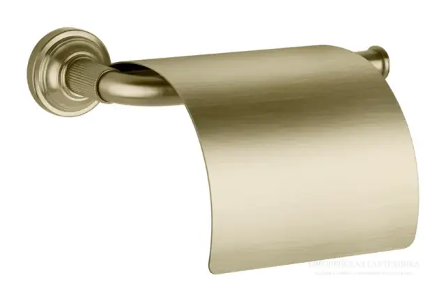 Бумагодержатель Gessi Venti20, с крышкой, цвет Brushed Brass PVD