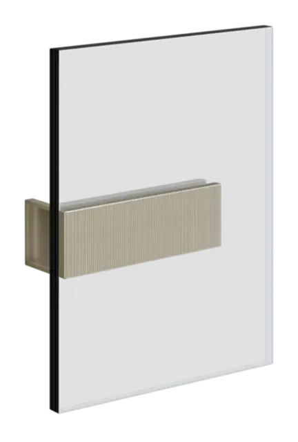 Зажим стена-стекло Gessi Rigato, ширина 160 мм, цвет Finox Brushed Nickel
