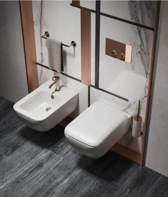 Ёршик Gessi Anello, настенный, цвет White/Antique Brass