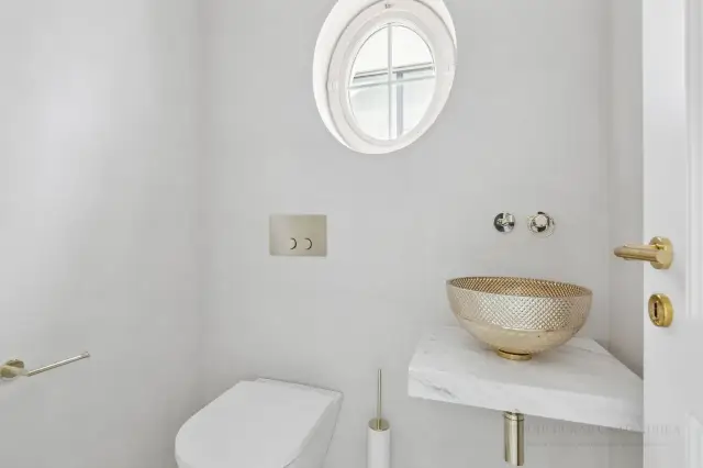 Ёршик Gessi Anello, настенный, цвет White/Brass PVD